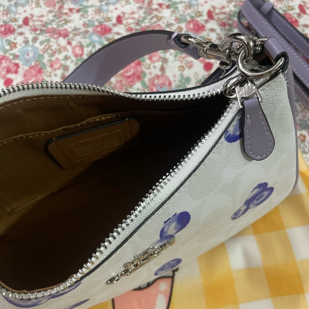 Coach White Crossbody Bag with Blue Blueberry Print - Picture 9 of 10